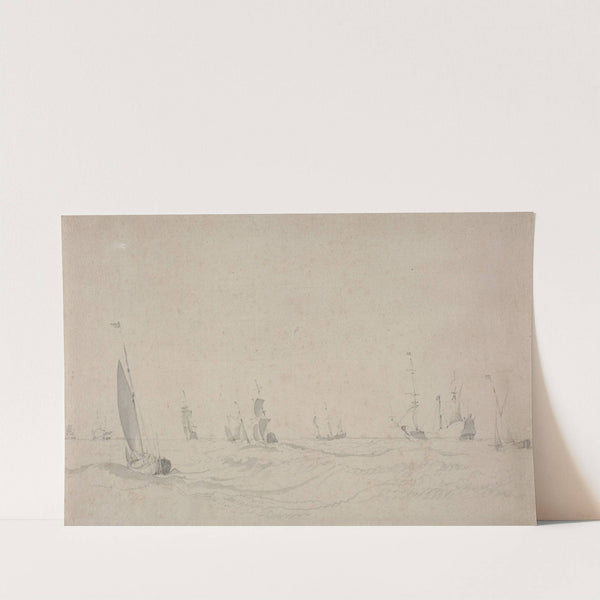 Shipping on a Rough Sea by Willem van de Velde the Elder