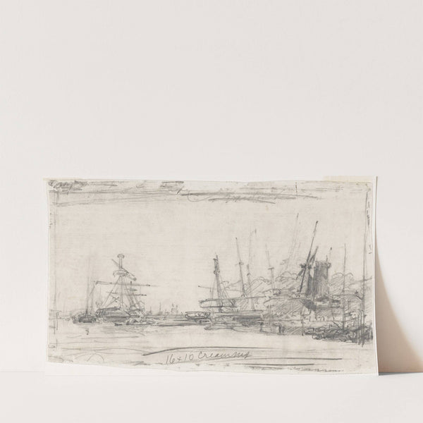 Shipping scene by Petrus van der Velden