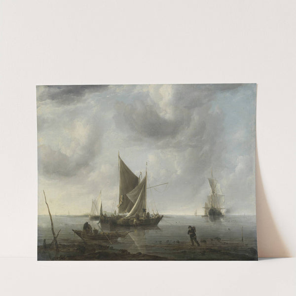 Ships at Anchor on a Quiet Sea by Jan van de Cappelle