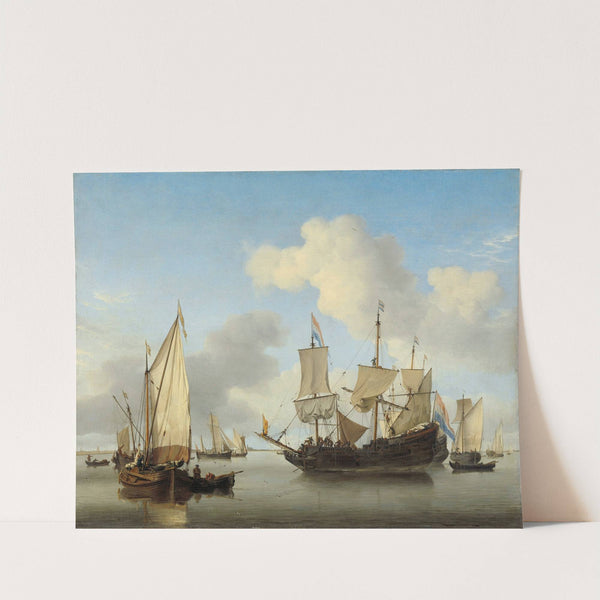 Ships at Anchor on the Coast by Willem van de Velde the Younger