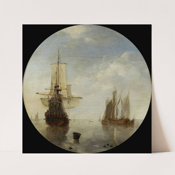 Ships at Anchor by Willem van de Velde the Younger