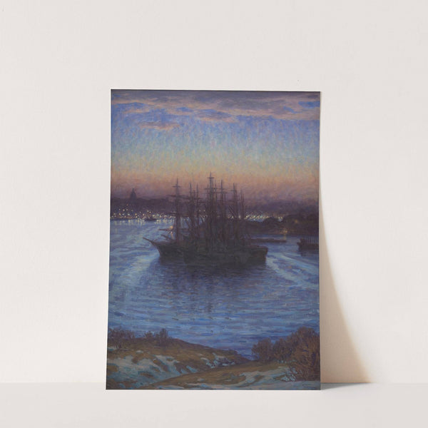 Ships at Anchor. Winter by Prince Eugen, Duke of Närke