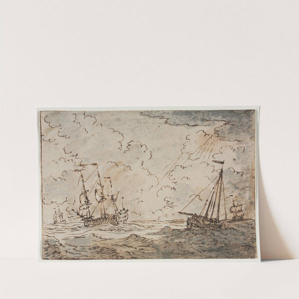 Ships at Sea (1600s) by Ludolf Backhuysen