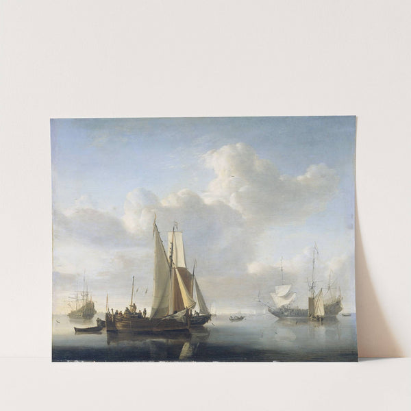 Ships before the Coast by Willem van de Velde the Younger