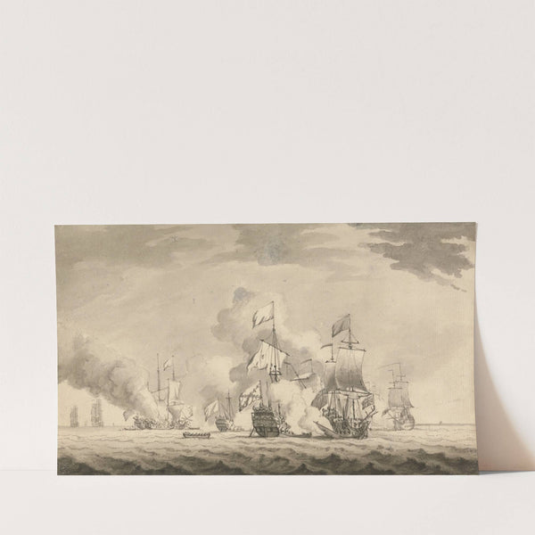 Ships Firing by Francis Swaine