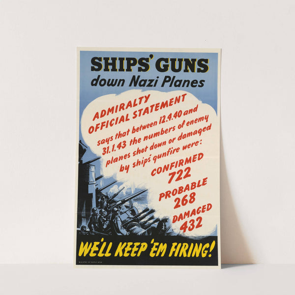 Ships' Guns Down Nazi Planes by Anonymous