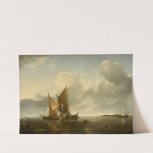 Ships in a Calm (circa 1650-1655) by Jan van de Cappelle