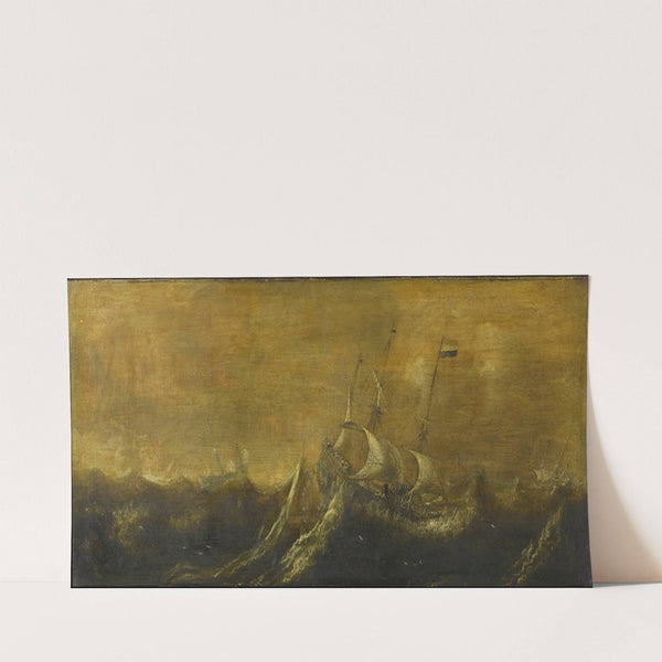 Ships in a Storm (1600 - 1652) by Andries van Eertvelt