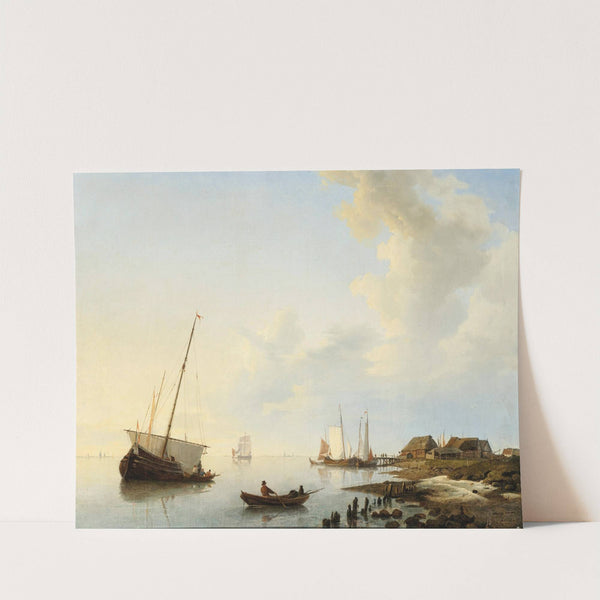 Ships in an Estuary by Hermanus Koekkoek