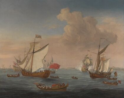 Ships in the Thames Estuary near Sheerness