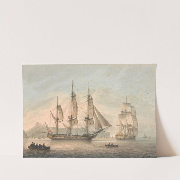 Ships of the Line off Dover by Samuel Atkins