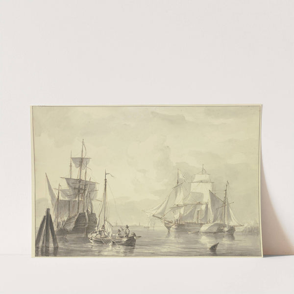 Ships on a Calm Sea by Martinus Schouman