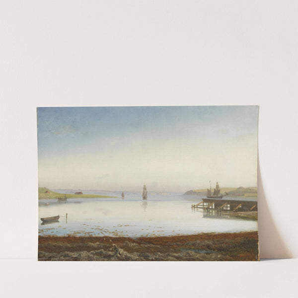 Ships on a Fiord by Thorald Læssøe