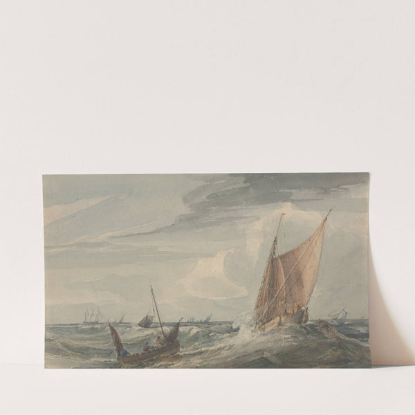 Ships on a Stormy Sea (1836) by Samuel Owen