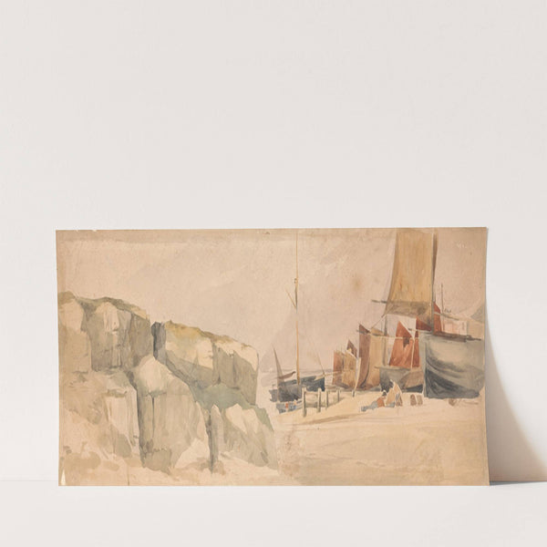 Ships on the beach by Samuel Austin