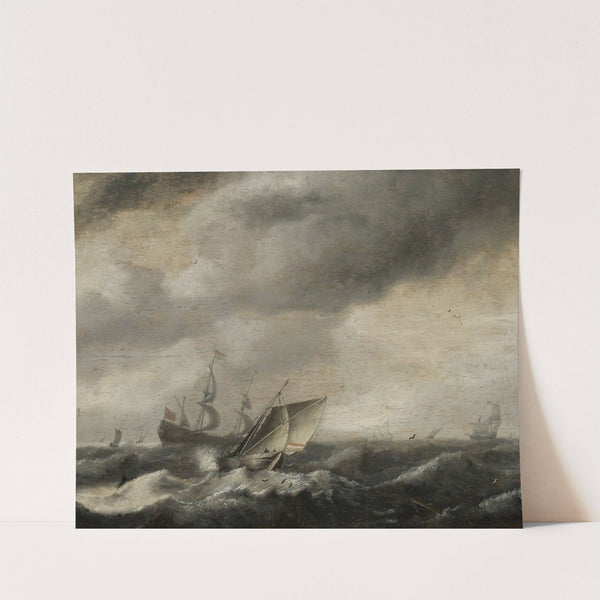 Ships on the sea by Hendrick van Anthonissen