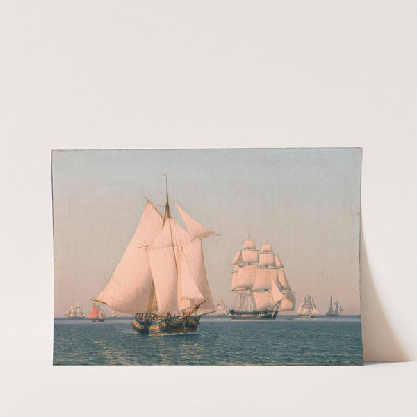Ships under sail in a mild breeze on a clear summer’s afternoon (1836) by Christoffer Wilhelm Eckersberg