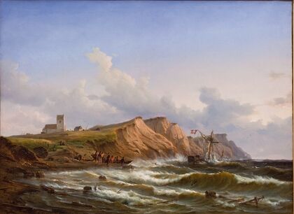 Shipwreck after a Storm off the West Coast of Jutland near Ferring Church