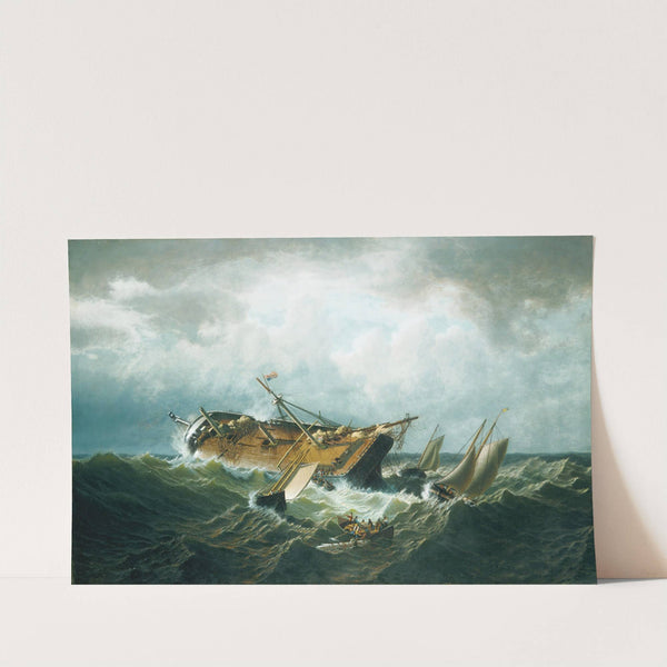 Shipwreck off Nantucket (Wreck off Nantucket after a Storm) by William Bradford