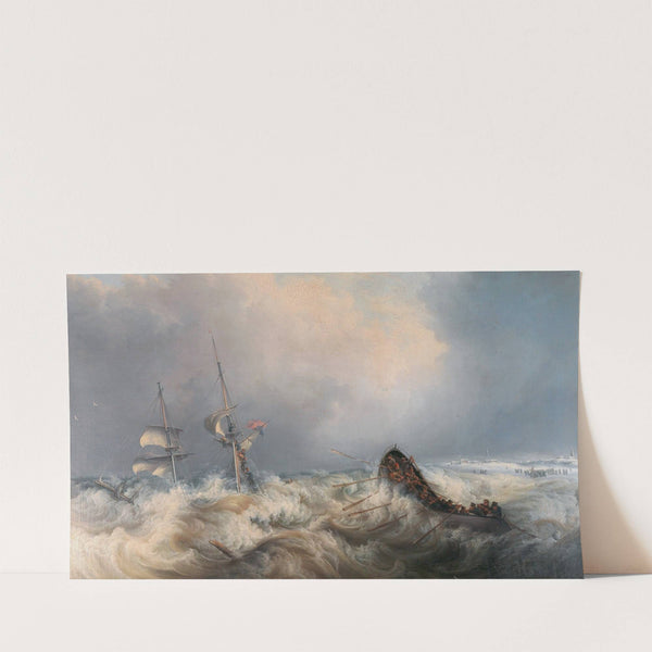 Shipwreck off the coast in winter by William Joy