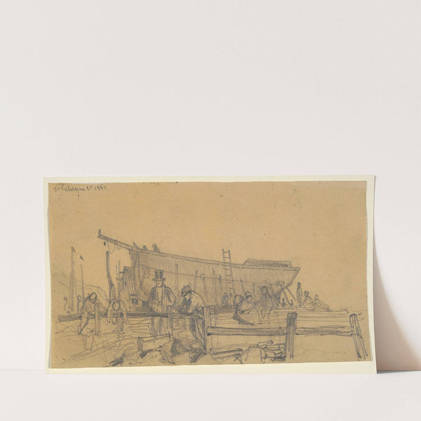 Shipyard (1861) by Émile Frédéric Nicolle