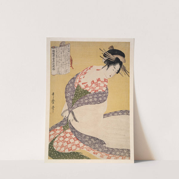 Shira-uchikake – The white surcoat (1793-1804) by Kitagawa Utamaro