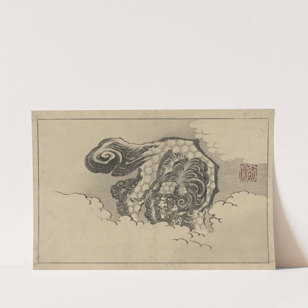 Shishi zu by Katsushika Hokusai