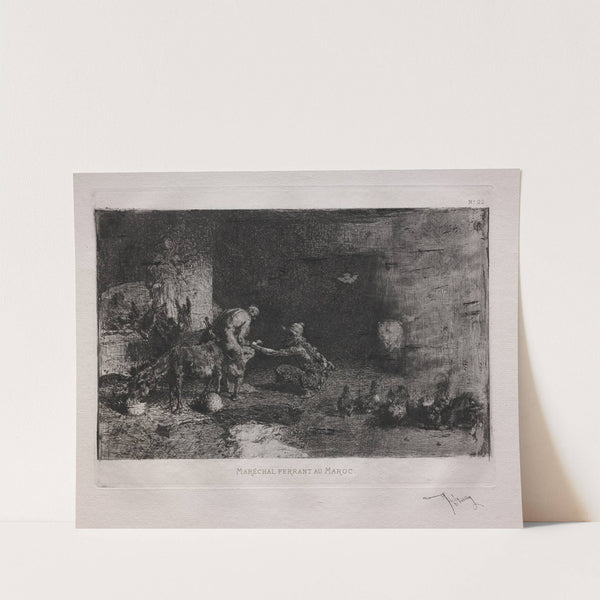 Shoeing a Mule in Morocco (1875) by Mariano Fortuny Marsal