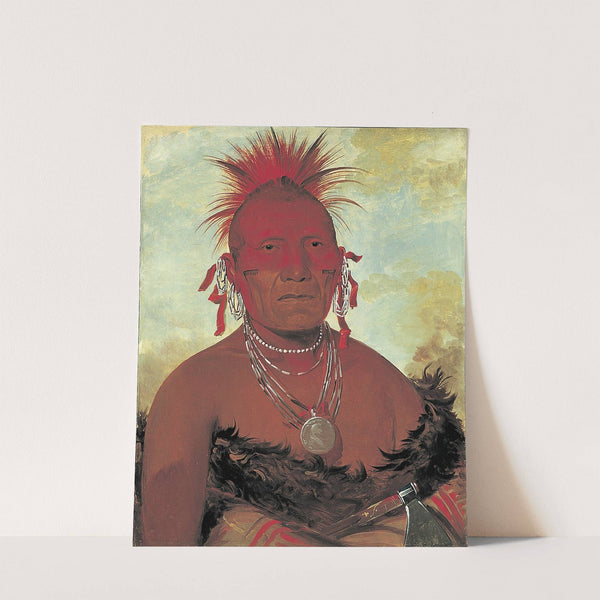 Shón-ka-ki-he-ga, Horse Chief, Grand Pawnee Head Chief by George Catlin