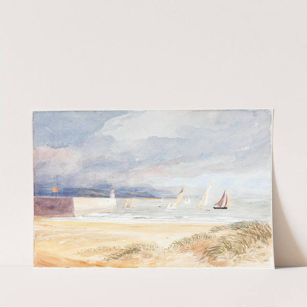 Shore Scene with Sailboats (1822-1839) by Rev. James Bulwer