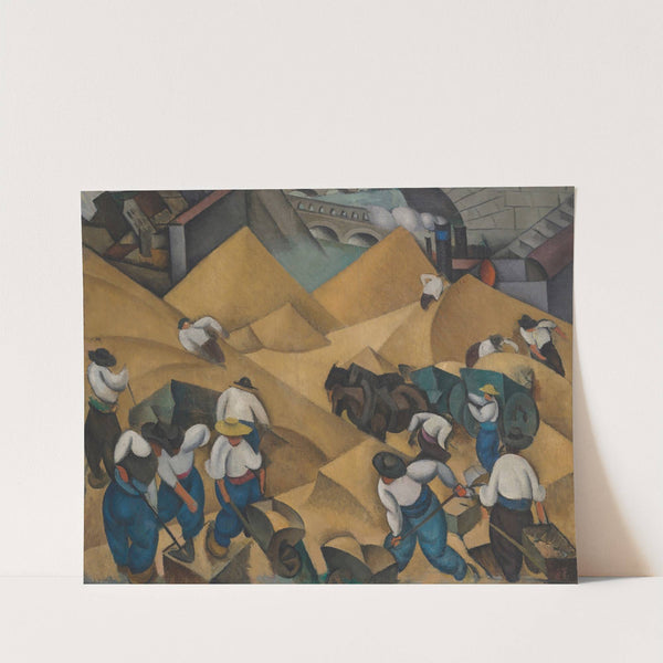 Shovelling sand on the Seine by Paul Kotlarevsky