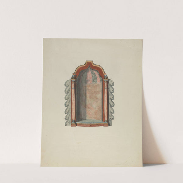 Shrine for statuette by Albert Pratt