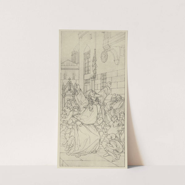 Shylock von den Strassenjungen verspottet (circa 1900) by Eduard von Steinle