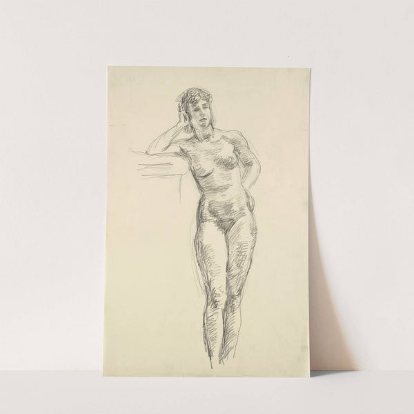 Sich aufstützender weiblicher Akt by Walther Gamerith