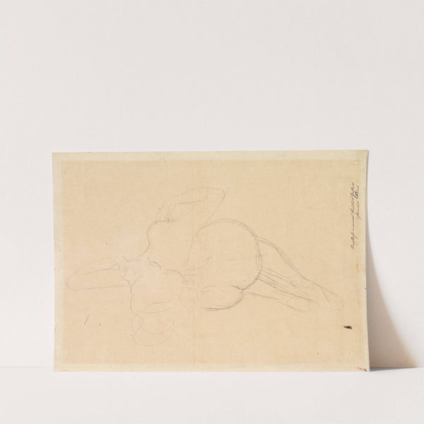 Sich nach rückwärts neigender Akt by Gustav Klimt