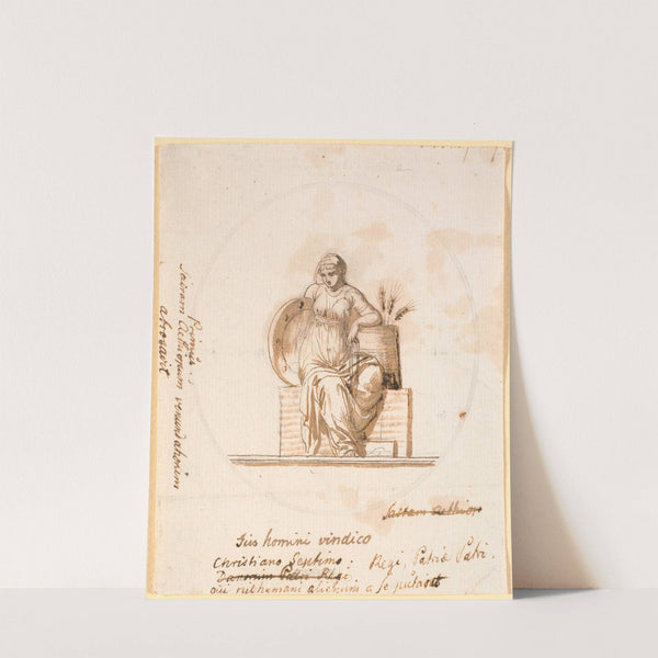 Siddende allegorisk kvindefigur by Nicolai Abildgaard