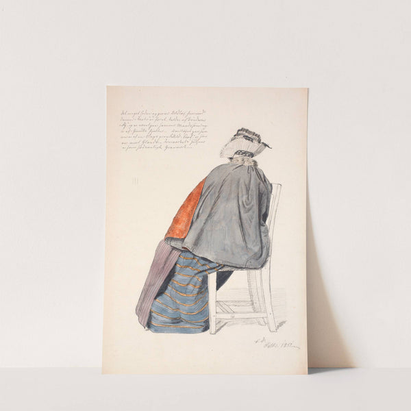 Siddende kone set fra ryggen by Christen Dalsgaard