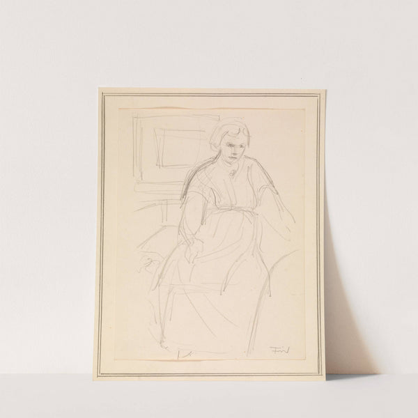 Siddende kvinde by Ludvig Find