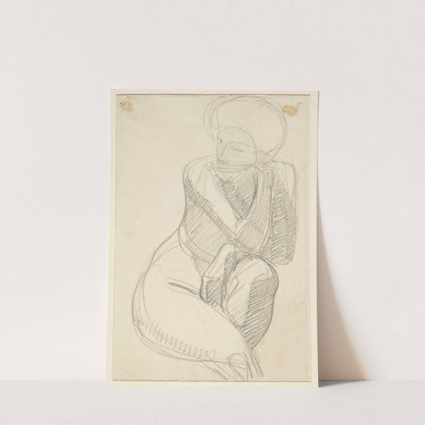 Siddende kvindelig model by Harald Giersing