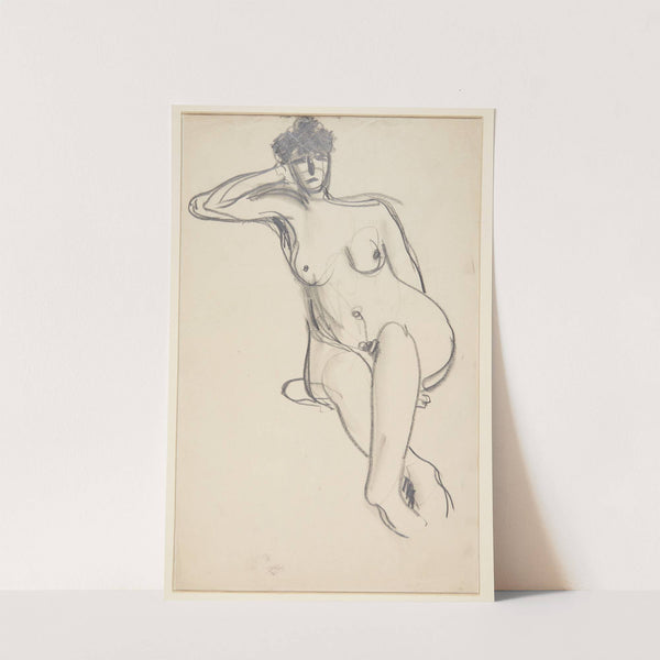 Siddende kvindelig model by Harald Giersing