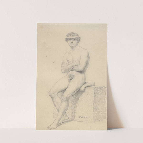 Siddende mandlig model (1823) by Christoffer Wilhelm Eckersberg