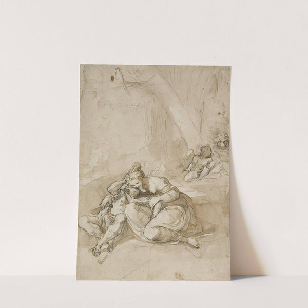 Siddende profet by Giovanni Battista Merano