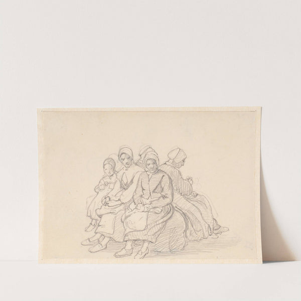 Siddende svenske bondekoner by Wilhelm Marstrand