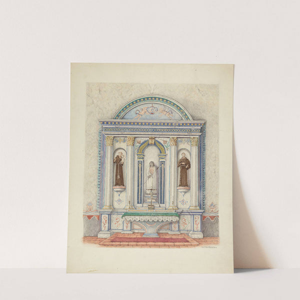 Side Altar, San Luis Rey Mission (1941) by William Kieckhofel