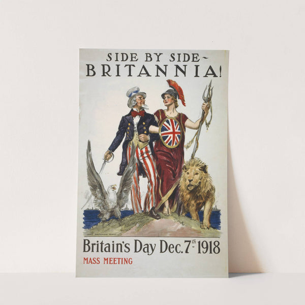 Side by side – Britannia! Britain’s Day Dec. 7th 1918 (1918) by James Montgomery Flagg