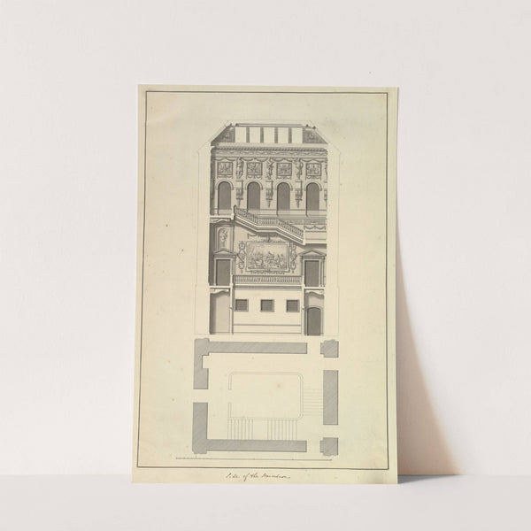 Side of the Staircase, Houghton Hall, Norfolk, Elevation by Isaac Ware