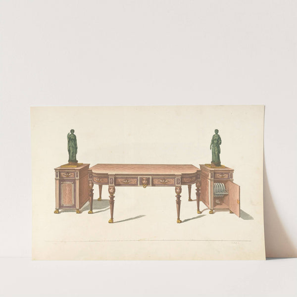 Sideboard and two cabinets. by Thomas Sheraton