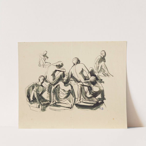Sieben sitzende Jünglinge by Franz Barwig the Elder