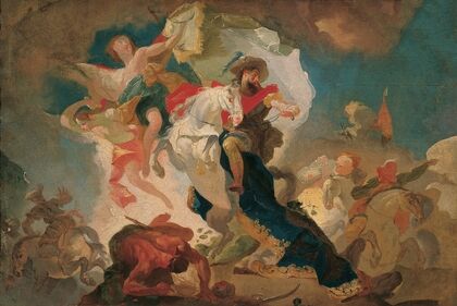 Sieg des heiligen Jakob von Compostela über die Sarazenen in der Schlacht von Clavigo