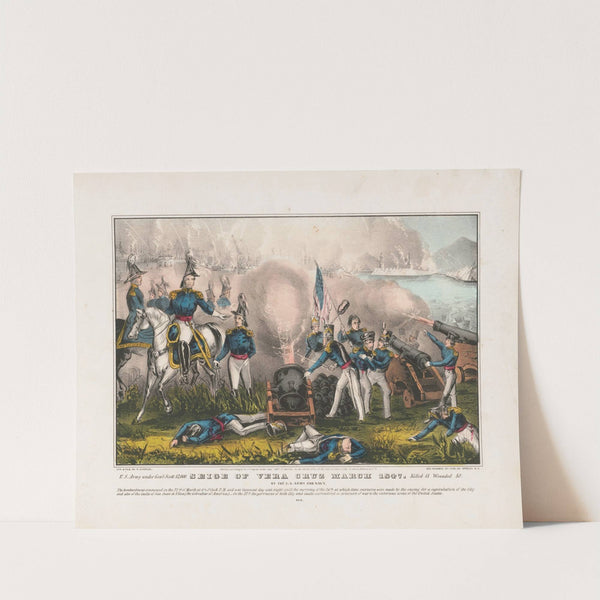 Siege of Vera Cruz March 1847; by the U.S. Army and Navy (1847) by John Cameron